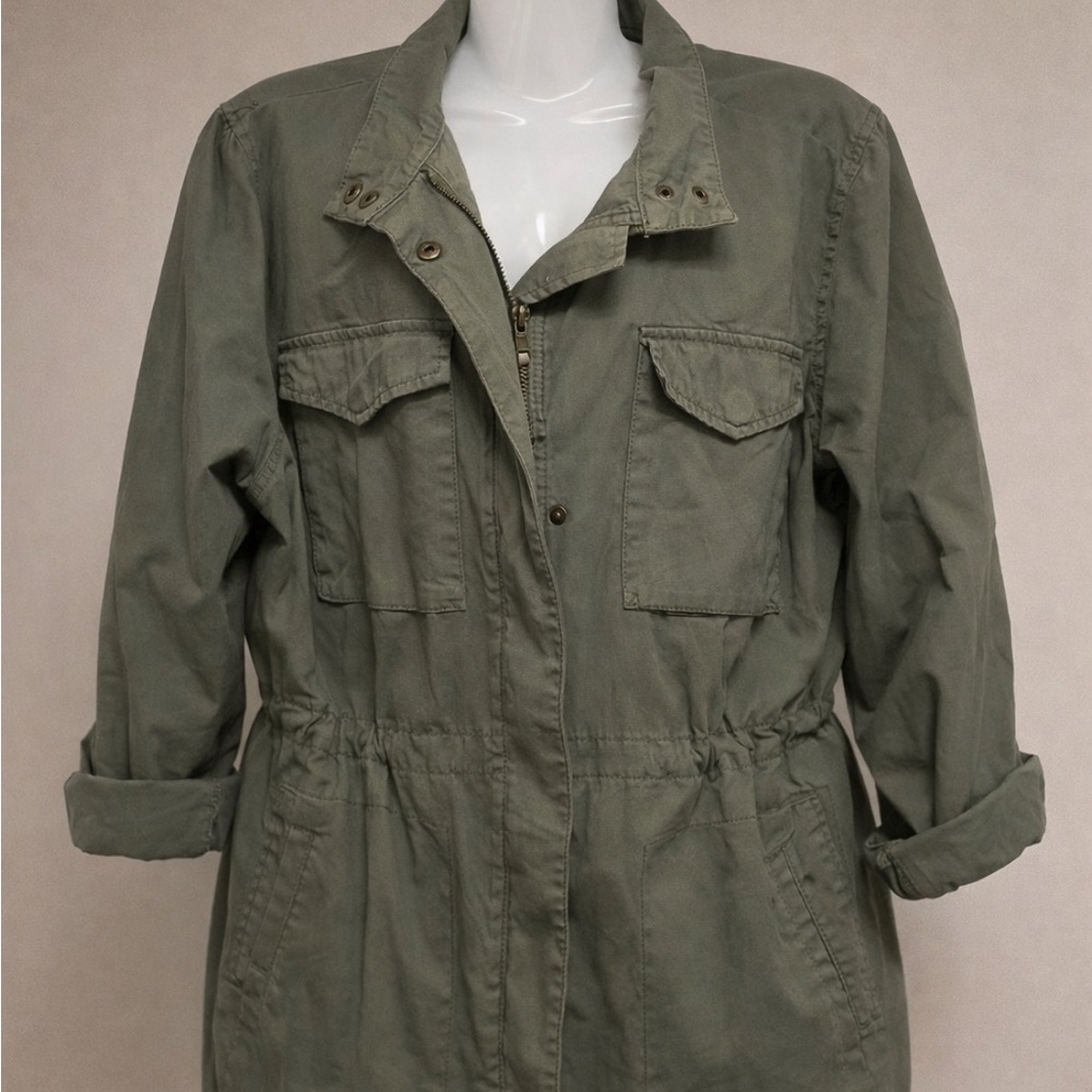 Sonoma Olive Green Utility Jacket – Women’s Large – Cotton/Nylon